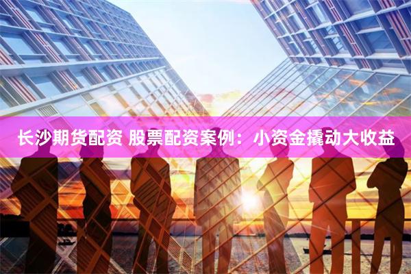 长沙期货配资 股票配资案例：小资金撬动大收益